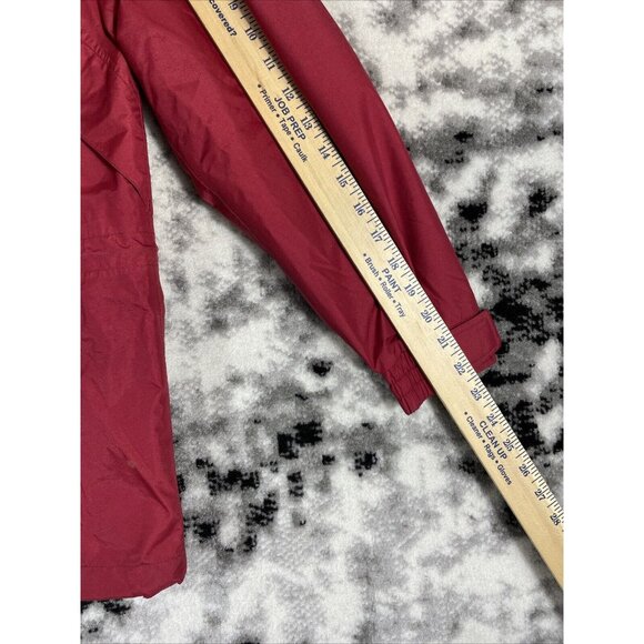 Cabelas Rain‎ Jacket Mens Size Small Red Full Zip Snap Up Hooded Outdoors Gorp - Picture 5 of 16